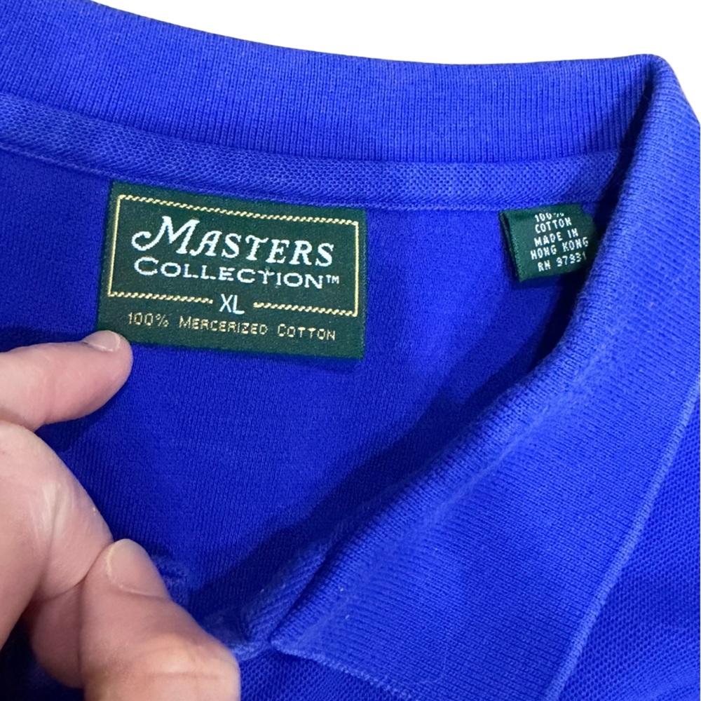 ⛳️ Masters Collection Vintage Royal Blue Polo Shirt Men’s XL - Picture 5 of 10